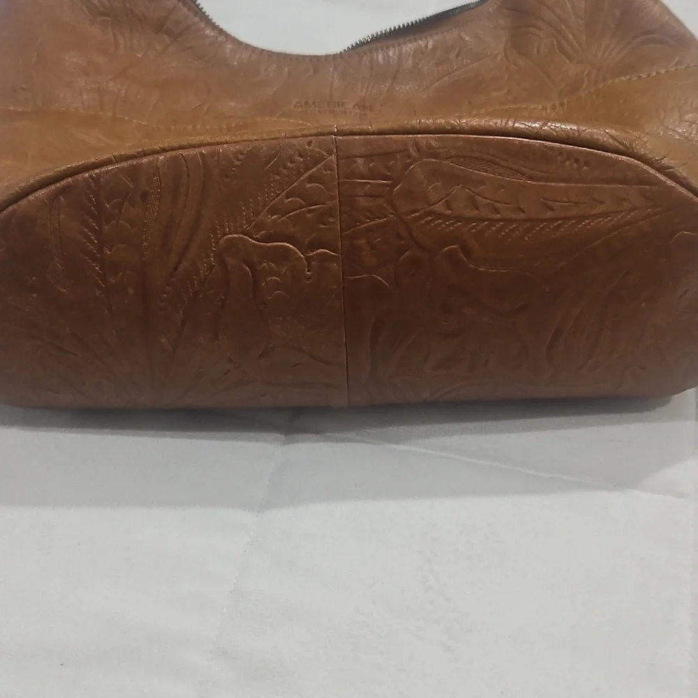 American leather company, western floral, satchel purse, shoulder length - Picture 7 of 10